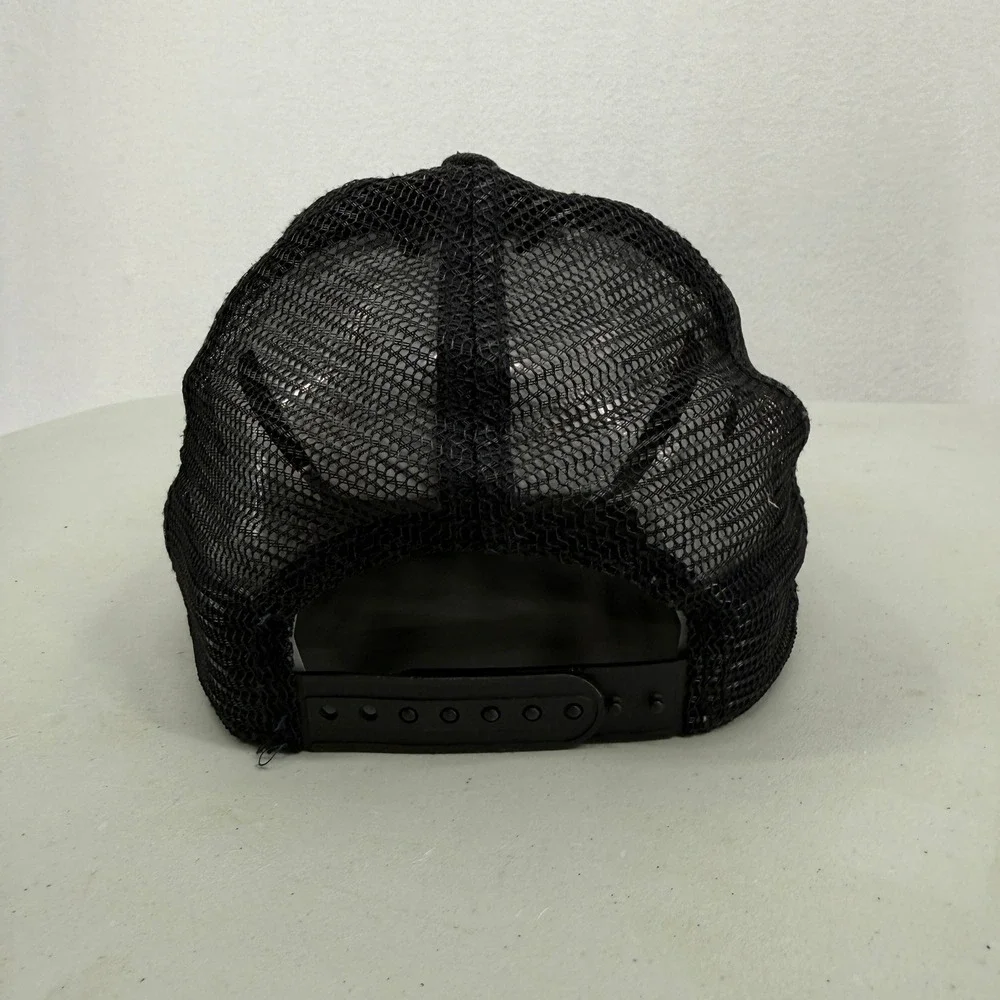 The North Face Trucker Hat Men One Size Navy Blue Mesh Snapback Expedition Patch